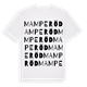 White t-shirt med Mamperöd ordlek t-shirt