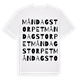 White t-shirt med Måndagstorpet ordlek t-shirt