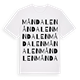 White t-shirt med Måndalen ordlek t-shirt