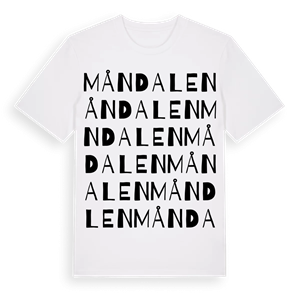 Måndalen ordlek t-shirt – ekologisk bomull t-shirt från Pinshirt