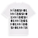 White t-shirt med Mängsholm ordlek t-shirt