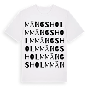 Mängsholm ordlek t-shirt – ekologisk bomull t-shirt från Pinshirt