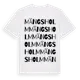 White t-shirt med Mängsholm ordlek t-shirt