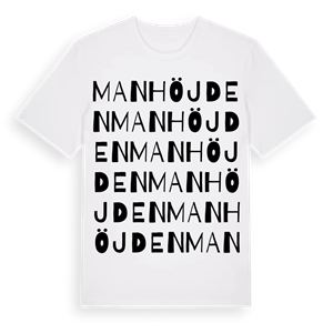 Manhöjden ordlek t-shirt – ekologisk bomull t-shirt från Pinshirt