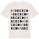 Vintage White t-shirt med Månnered ordlek t-shirt