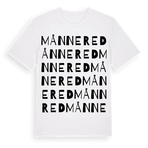 Månnered ordlek t-shirt – ekologisk bomull t-shirt från Pinshirt