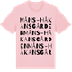 Pink Cotton t-shirt med Måns-Håkansgården ordlek t-shirt