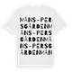 Måns-Persgården ordlek t-shirt