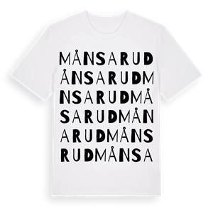 Månsarud ordlek t-shirt – ekologisk bomull t-shirt från Pinshirt