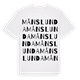 White t-shirt med Månslunda ordlek t-shirt