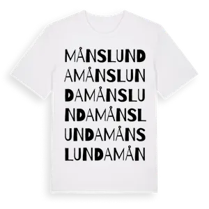 Månslunda ordlek t-shirt – ekologisk bomull t-shirt från Pinshirt