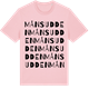 Pink Cotton t-shirt med Månsudden ordlek t-shirt