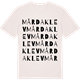 Vintage White t-shirt med Mårdaklev ordlek t-shirt
