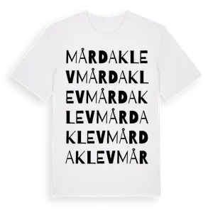 Mårdaklev ordlek t-shirt – ekologisk bomull t-shirt från Pinshirt