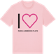 Pink Cotton t-shirt med Jag älskar Maria Lundbäcks Plats t-shirt stort tryck