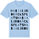 Blue Soul t-shirt med Maria Lundbäcks Plats ordlek t-shirt