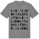Mid Heather Gray t-shirt med Maria Lundbäcks Plats ordlek t-shirt