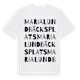 White t-shirt med Maria Lundbäcks Plats ordlek t-shirt