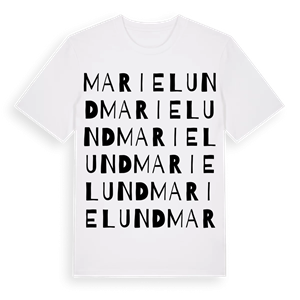 Marielund ordlek t-shirt – ekologisk bomull t-shirt från Pinshirt