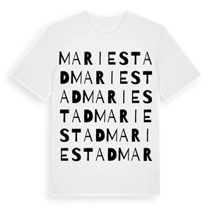 Mariestad ordlek t-shirt – ekologisk bomull t-shirt från Pinshirt