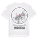 White t-shirt med Mariestad t-shirt