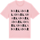 Pink Cotton t-shirt med Marka ordlek t-shirt