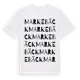 White t-shirt med Markebäck ordlek t-shirt