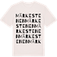 Vintage White t-shirt med Märkestenen ordlek t-shirt