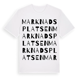 Marknadsplatsen ordlek t-shirt – ekologisk bomull t-shirt från Pinshirt