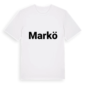 Markö fetstil t-shirt – ekologisk bomull t-shirt från Pinshirt