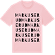 Pink Cotton t-shirt med Markuserud ordlek t-shirt