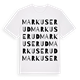 White t-shirt med Markuserud ordlek t-shirt