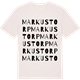 Vintage White t-shirt med Markustorp ordlek t-shirt