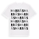 White t-shirt med Marnäs ordlek t-shirt