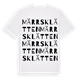 White t-shirt med Märrsklätten ordlek t-shirt