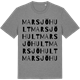 Mid Heather Gray t-shirt med Marsjöhult ordlek t-shirt