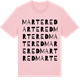 Pink Cotton t-shirt med Martered ordlek t-shirt