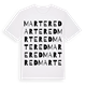 White t-shirt med Martered ordlek t-shirt