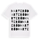 White t-shirt med Marteröd ordlek t-shirt