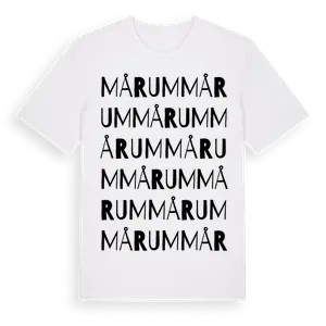 Mårum ordlek t-shirt – ekologisk bomull t-shirt från Pinshirt