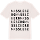 Vintage White t-shirt med Massleberg ordlek t-shirt