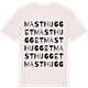 Vintage White t-shirt med Masthugget ordlek t-shirt