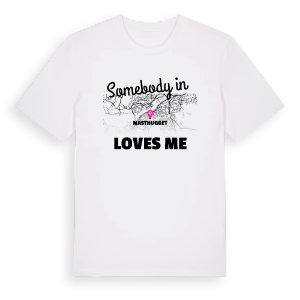 Någon i Masthugget älskar mig t-shirt – ekologisk bomull t-shirt från Pinshirt
