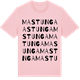 Pink Cotton t-shirt med Mastunga ordlek t-shirt
