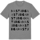 Mid Heather Gray t-shirt med Mastunga ordlek t-shirt