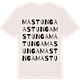 Vintage White t-shirt med Mastunga ordlek t-shirt