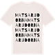 Vintage White t-shirt med Matsarudorna ordlek t-shirt