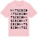 Pink Cotton t-shirt med Matsered ordlek t-shirt