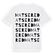 White t-shirt med Matsered ordlek t-shirt