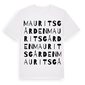 Mauritsgården ordlek t-shirt – ekologisk bomull t-shirt från Pinshirt